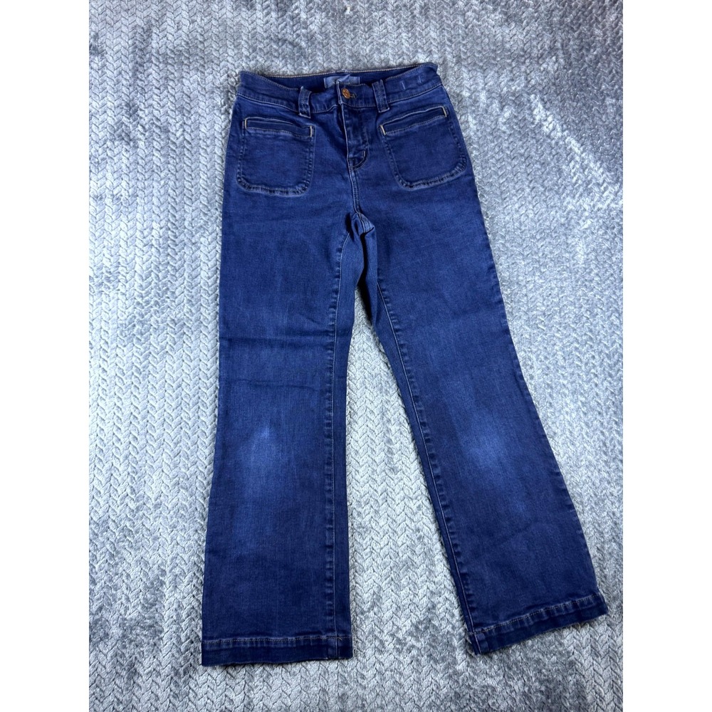 Madewell Jeans Women 25 Blue Denim Stretch Mid Rise Medium Wash Bootcut Leg